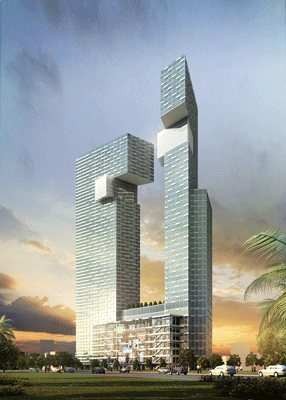 An artist’s impression of ‘The One’ twin tower project which broke ground on April 27 in HCMC